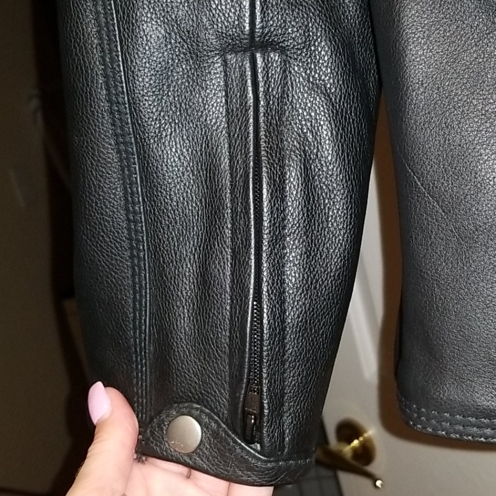 Heavy REAL LEATHER Riding jacket L - Picture 4 of 9